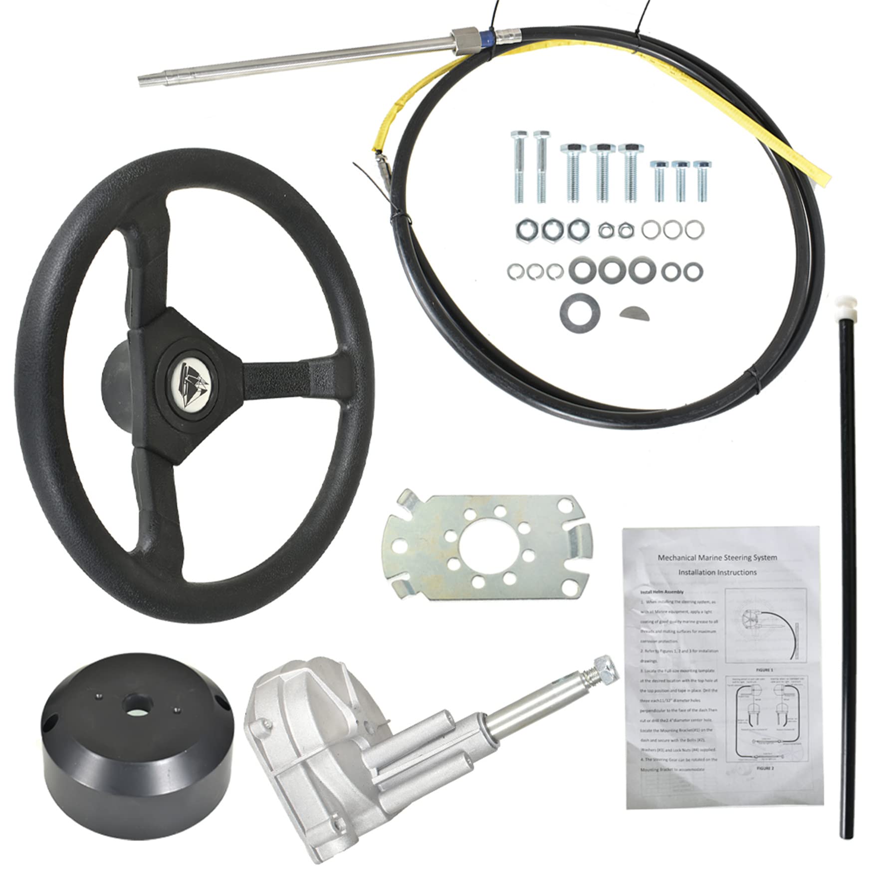 Amazon.com: WFLNHB 13FT Boat Rotary Steering System Outboard
